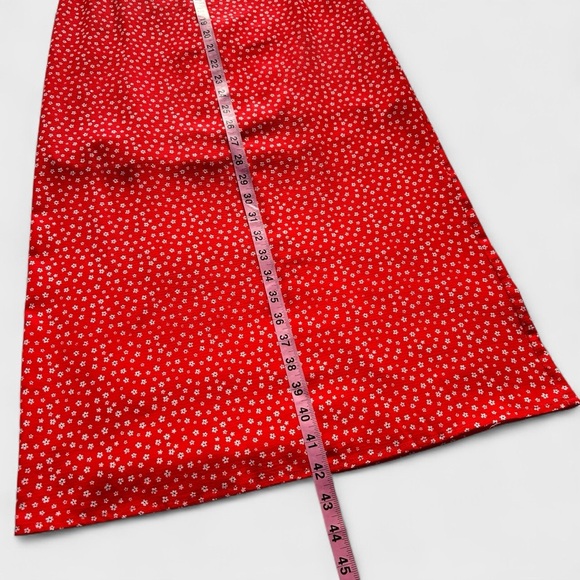 Charlie Holiday Red Floral Print Mini Dress Sundress Cottagecore Casual - Picture 10 of 16
